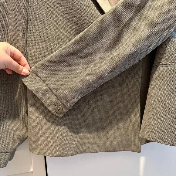 Vintage Armani Collezioni Gray Taupe Blazer Worn 1x Size EU 46 / US L